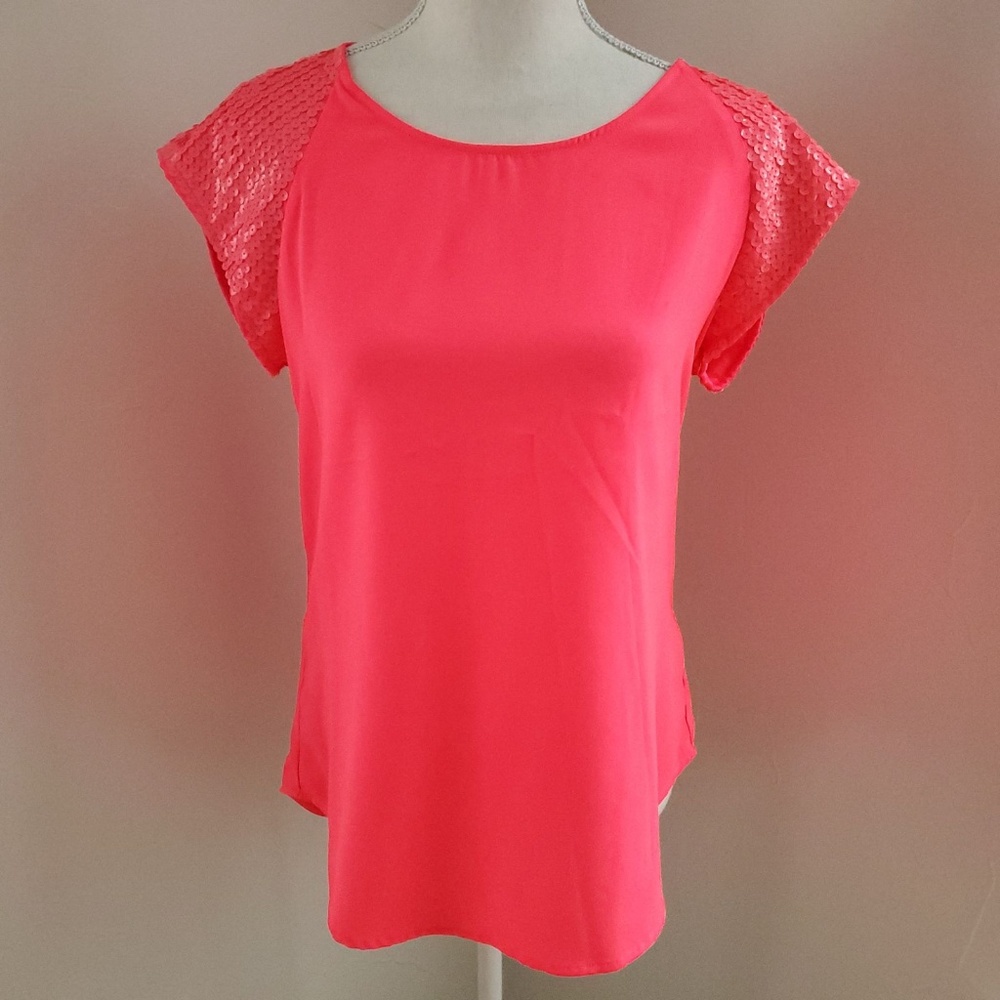 Express Sequin Shirt Sz S